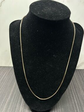 Italian 925 Sterling Silver Herringbone Snake Chain Necklace 20” Italy Made Need